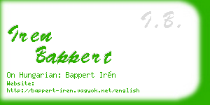 iren bappert business card